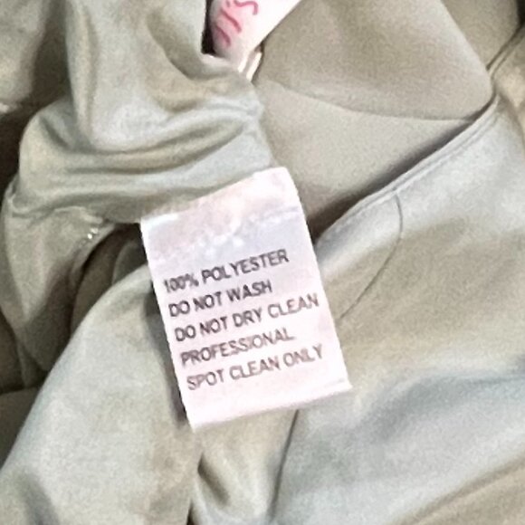 JJ's House Pale Sage Lined Sleeveless Halter Bridesmaid/Prom Gown w/Sash Sz 2 - Picture 12 of 13